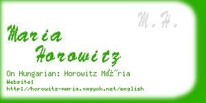 maria horowitz business card